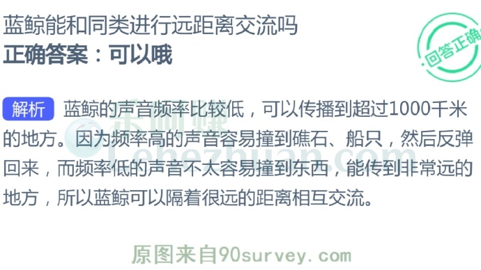 蓝鲸能和同类进行远距离交流吗?
