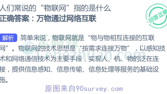 人们常说的“物联网”指的是什么?