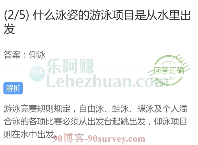 什么泳姿的游泳项目是从水里出发?