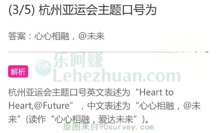 杭州亚运会主题口号为?