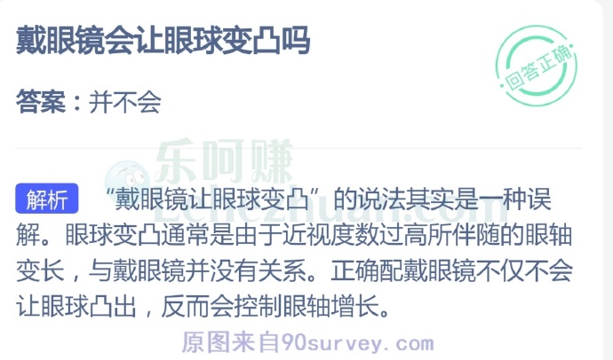 戴眼镜会让眼球变凸吗?