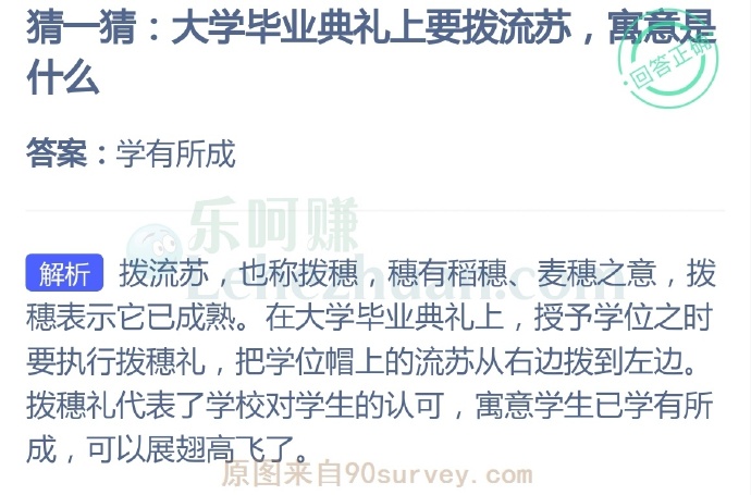 大学毕业典礼上要拨流苏,寓意是什么?