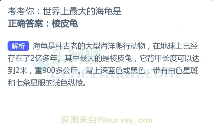 世界上最大的海龟是?