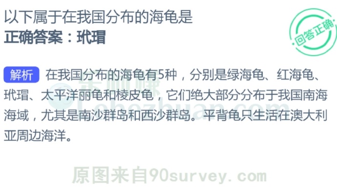以下属于在我国分布的海龟是?