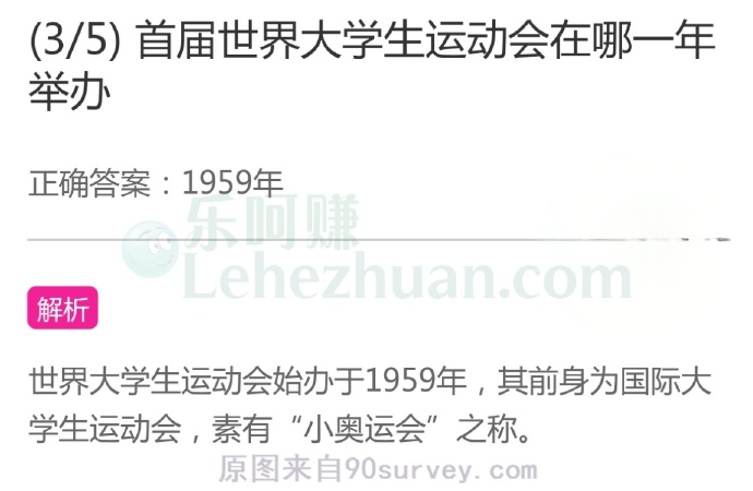世界大学生运动会始办于1959年
