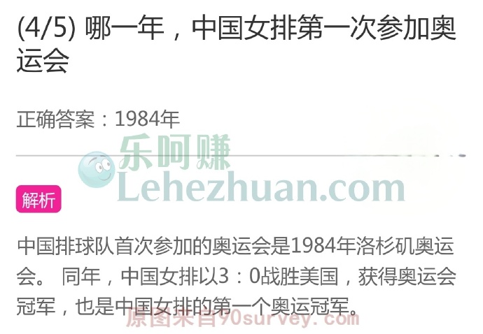 哪一年,中国女排第一次参加奥运会?