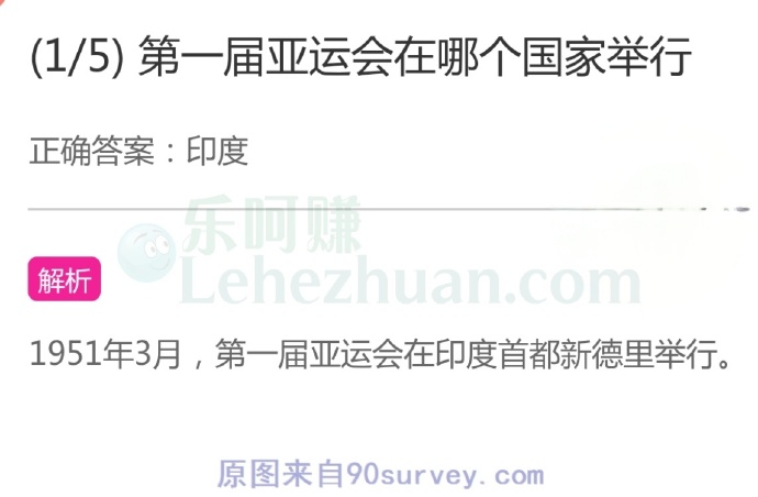 第一届亚运会在印度首都新德里举行