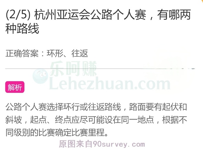 杭州亚运会公路个人赛,有哪两种路线?