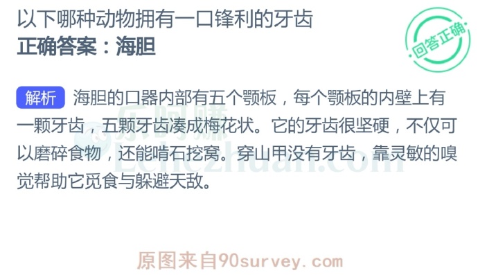 以下哪种动物拥有一口锋利的牙齿?