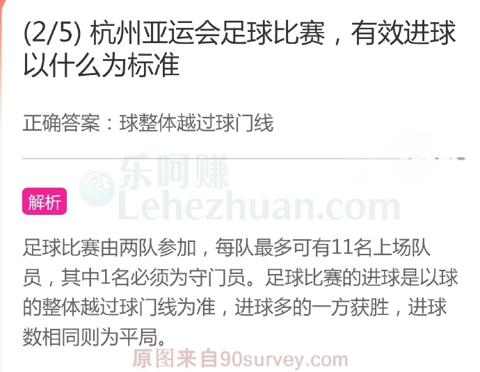 杭州亚运会足球比赛,有效进球以什么为标准?