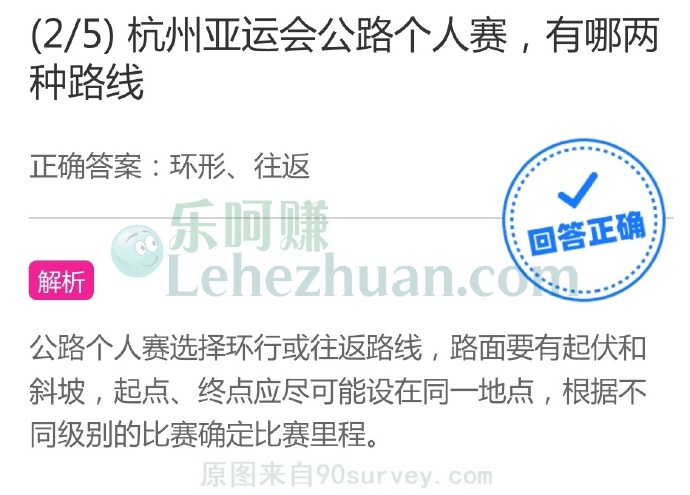 杭州亚运会公路个人赛,有哪两种路线?