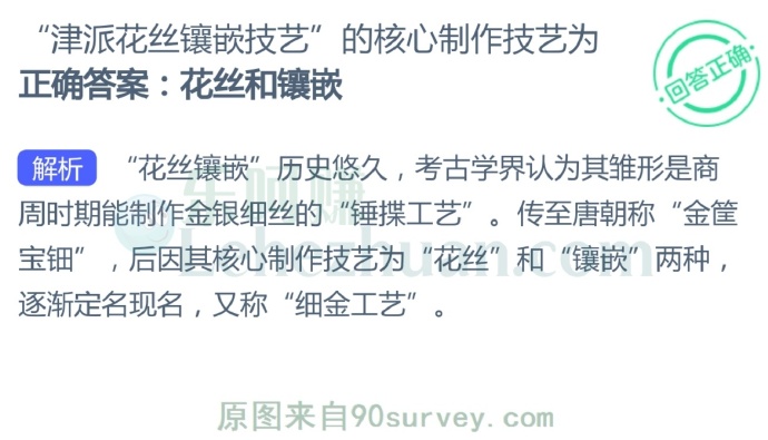 津派花丝镶嵌技艺的核心制作技艺为?