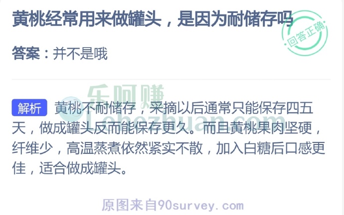 黄桃经常用来做罐头,是因为耐储存吗?