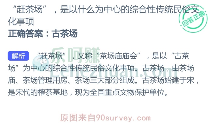 “赶茶场”是以什么为中心的综合性传统民俗文化事项?