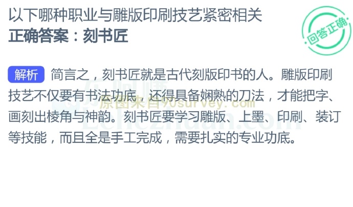以下哪种职业与雕版印刷技艺紧密相关?