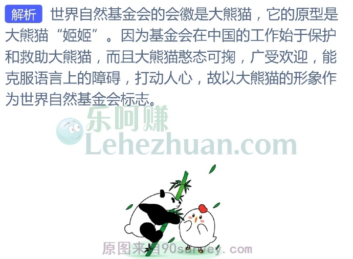 以下哪一个公益组织的标志是大熊猫?