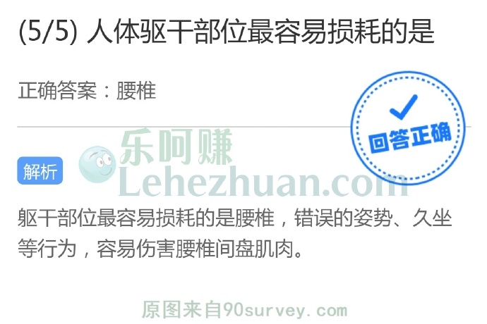 躯干部位最容易损耗的是腰椎