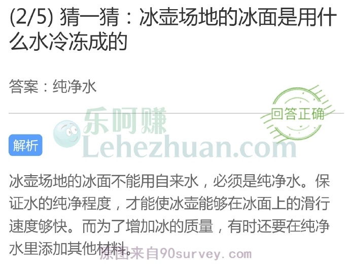 冰壶场地的冰面是用什么水冷冻成的?