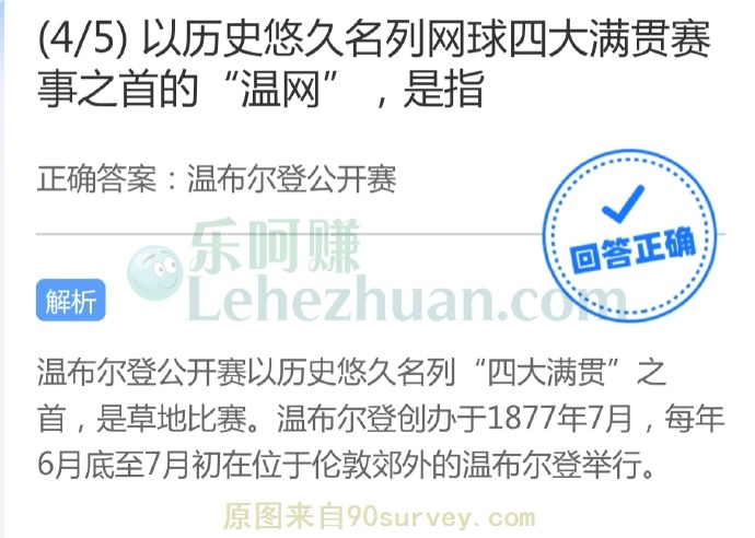 以历史悠久名列网球四大满贯赛事之首的“温网”是指?