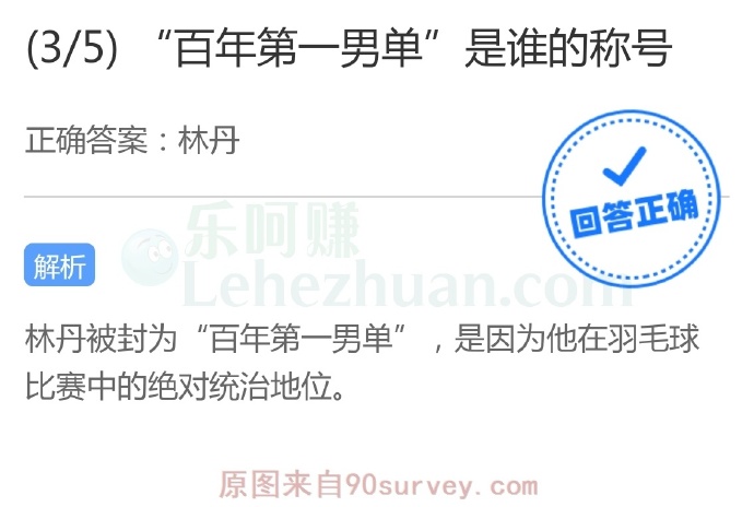 林丹被封为“百年第一男单”