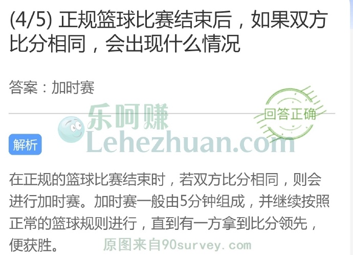 正规篮球比赛结束后,如果双方比分相同,会出现什么情况?