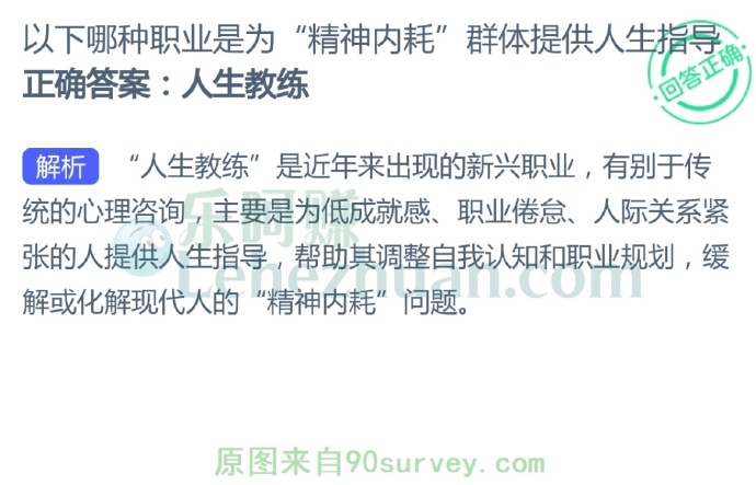 以下哪种职业是为“精神内耗”群体提供人生指导?