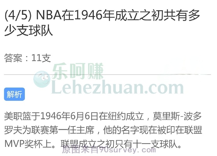 NBA在1946年成立之初共有多少支球队?