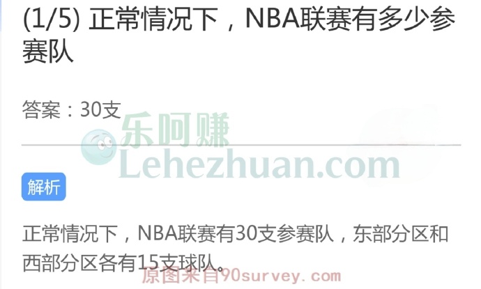 正常情况下,NBA联赛有多少参赛队?