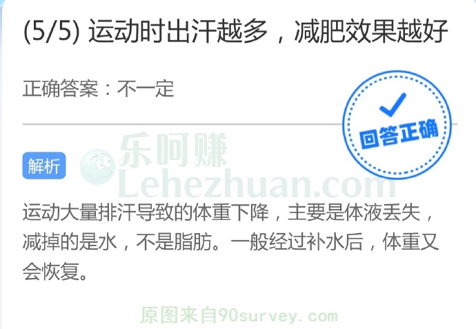 运动时出汗越多减肥效果越好?