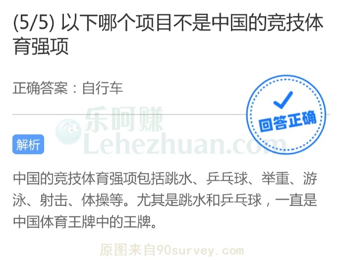 以下哪个项目不是中国的竞技体育强项?