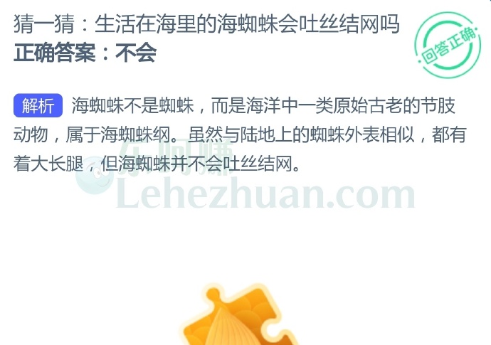 生活在海里的海蜘蛛会吐丝结网吗?