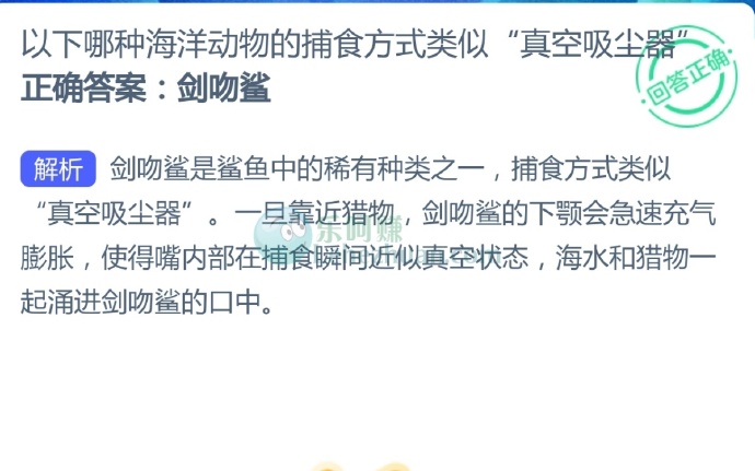 以下哪种海洋动物的捕食方式类似“真空吸尘器”?