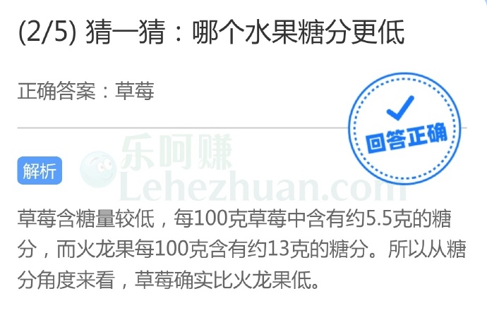 哪个水果糖分更低?