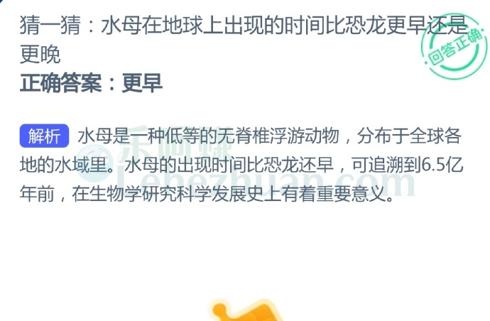 水母在地球上出现的时间比恐龙更早还是更晚?