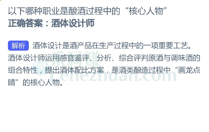 以下哪种职业是酿酒过程中的“核心人物”?