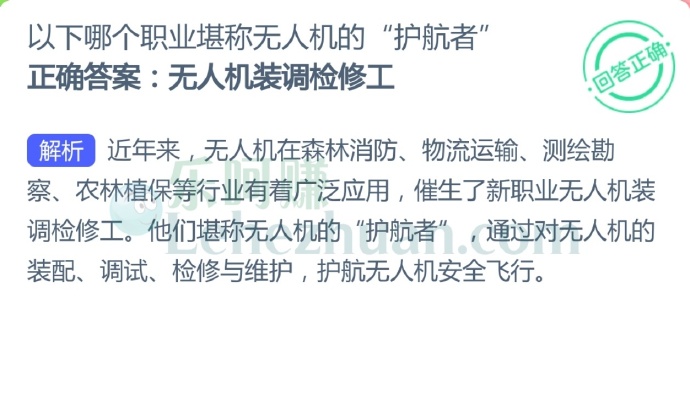 以下哪个职业堪称无人机的"护航者"?