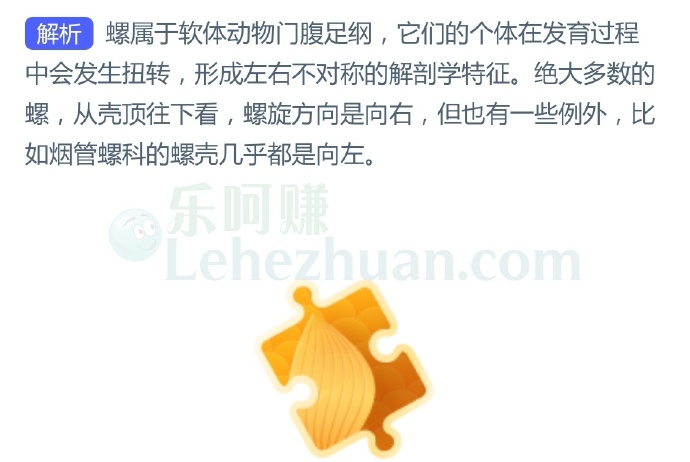 绝大多数的螺,从壳顶往下看,螺旋方向是?