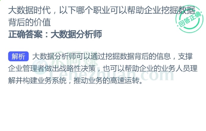 大数据时代,以下哪个职业可以帮助企业挖掘数据背后的价值?