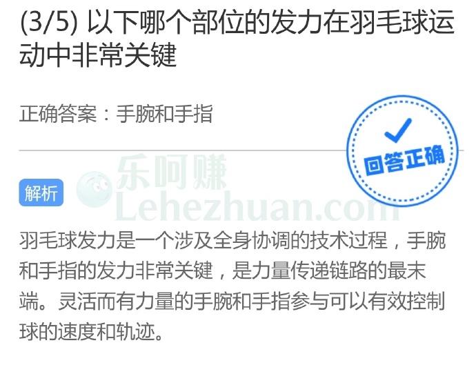 哪个部位的发力在羽毛球运动中非常关键?