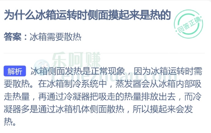 为什么冰箱运转时侧面摸起来是热的?