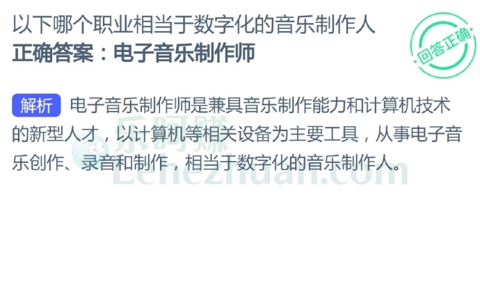以下哪个职业相当于数字化的音乐制作人?