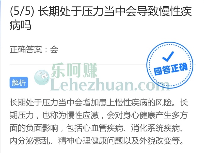 长期处于压力当中会导致慢性疾病吗?
