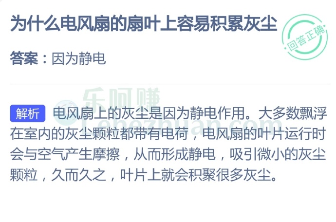 为什么电风扇的扇叶上容易积累灰尘?