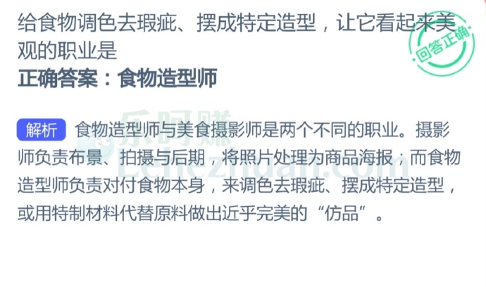 给食物调色去瑕疵、摆成特定造型,让它看起来美观的职业是?