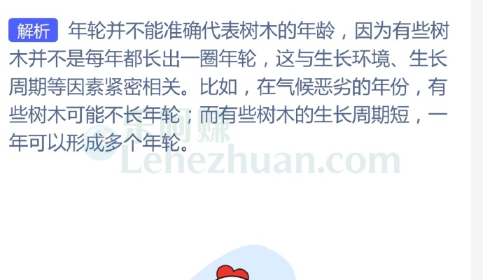 树木的年轮能准确代表它的年龄吗?