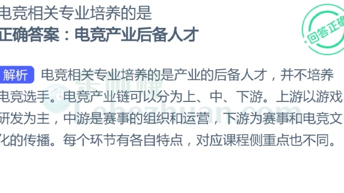 电竞相关专业培养的是?