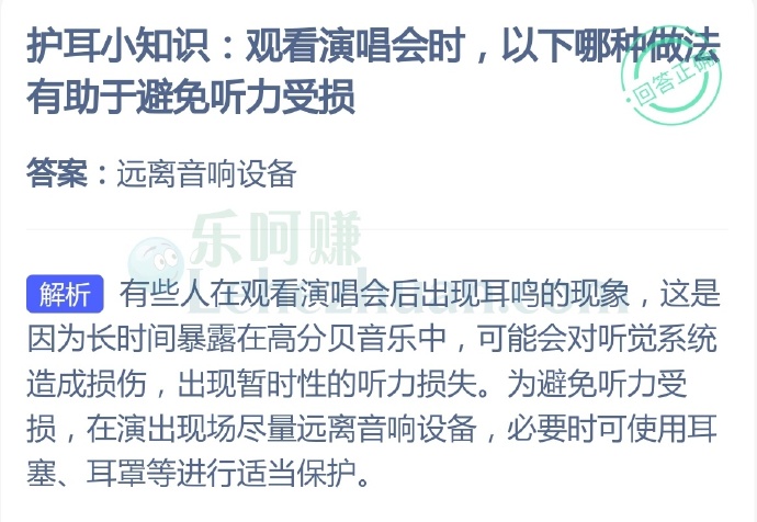 护耳小知识,观看演唱会时,以下哪种做法有助于避免听力受损?