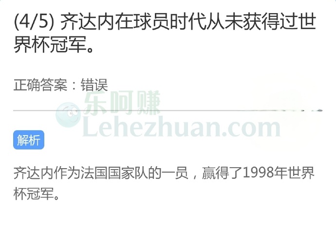 齐达内赢得过1998年世界杯冠军