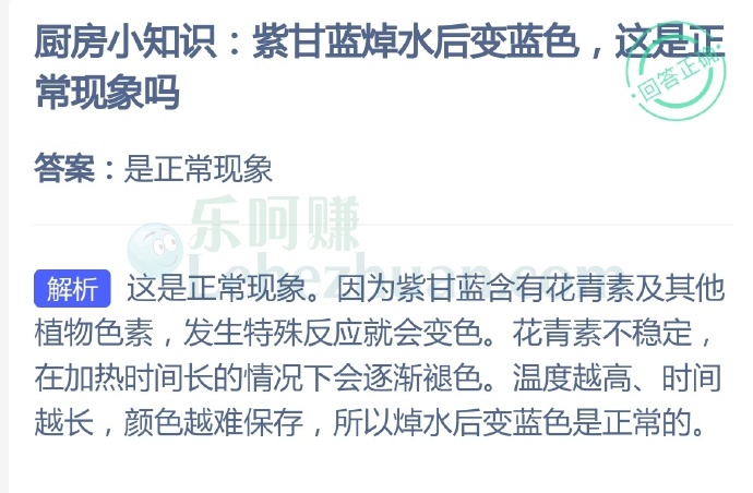 厨房小知识,紫甘蓝焯水后变蓝色,这是正常现象吗?