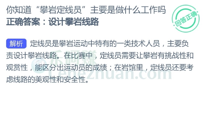 你知道“攀岩定线员”主要是做什么工作吗?